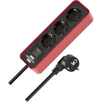 Brennenstuhl Steckdosenleiste 1,50 m Rot/Schwarz 1 St.