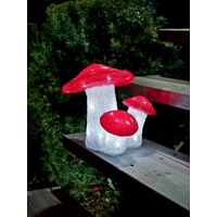 Konstsmide LED-Figur Acryl Fliegenpilz 3er-Set 48 kaltweiße Dioden