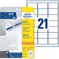 Avery Zweckform Universaletiketten 6170 Weiß 64,0 x 36,0 mm