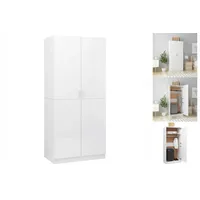 VidaXL Kleiderschrank Hochglanz-Weiß 80x52x180 cm Holzwerkstoff