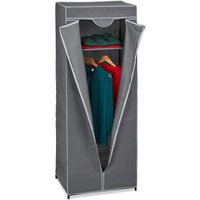 Relaxdays Stoffschrank mit Kleiderstange & 1 Ablage, HxBxT: 157x60x45