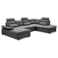 Ed exciting design Wohnlandschaft Jakarta U inkl. Kissen Grau/Schwarz