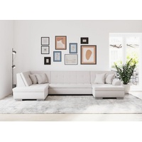 DOMO collection Wohnlandschaft "Treviso wahlweise mit Bettfunktion, beige Sofas,