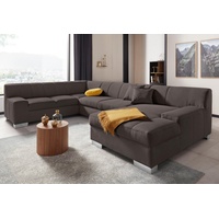 DOMO collection Wohnlandschaft "Bero, wahlweise mit Bettfunktion schwarz Sofas,