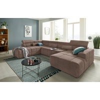 DOMO collection Wohnlandschaft "Brandon, inklusive Kopf- bzw Rückenteilverstellung, wahlweise