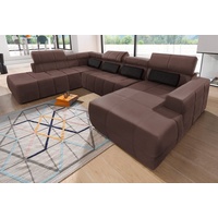 DOMO collection Wohnlandschaft "Brandon, inklusive Kopf- bzw Rückenteilverstellung, wahlweise