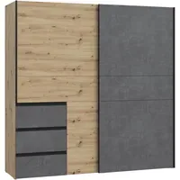 Forte Winn 200 x 200 x 61,2 cm dunkelgrau/eiche