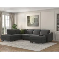 Sit&more Wohnlandschaft SIT & MORE "Dundee U-Form", grau, B:338cm