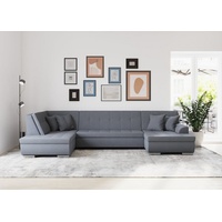 DOMO collection Wohnlandschaft "Treviso wahlweise mit Bettfunktion, grau Sofas,