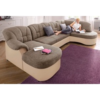 DOMO collection "Flores auch in Leder-Bezug, B/T/H: 293/180/86 cm,