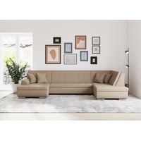 DOMO collection Wohnlandschaft "Treviso wahlweise mit Bettfunktion, braun Sofas,