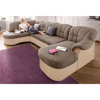 DOMO collection "Flores auch in Leder-Bezug, B/T/H: 293/180/86 cm,