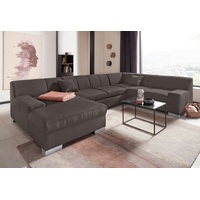 DOMO collection Wohnlandschaft "Bero, wahlweise mit Bettfunktion grau Sofas,