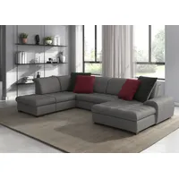 Sit&more Wohnlandschaft SIT & MORE "Luxor U-Form", grau, B:329cm