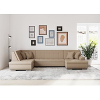 DOMO collection Wohnlandschaft "Treviso wahlweise mit Bettfunktion, braun Sofas,