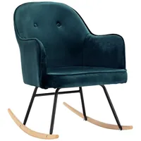 VidaXL Schaukelstuhl Blau Samt
