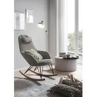 SalesFever Schaukelstuhl Grau Texturstoff 395608