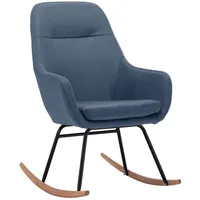 VidaXL Schaukelstuhl Blau Stoff