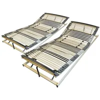 AM Qualitätsmatratzen Ergonomischer 7-Zonen Lattenrost 180x220 cm (2x 90x220