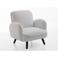 Atlantic Home Collection BEN Sessel, Stoff, 4 Schaffellimitat weiß,