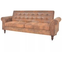 VidaXL Schlafsofa mit Armlehnen Kunstleder Braun