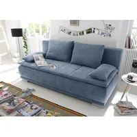Stella Trading LUIGI Schlafsofa mit Bettkasten, Stoffbezug Denim -