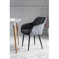 SalesFever Armlehnstuhl Samt grau