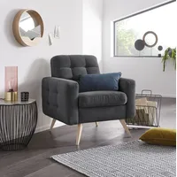 Exxpo - sofa fashion Sessel Nappa Samtvelours 81 x