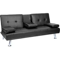 Mendler 3er-Sofa HWC-F60, Couch Schlafsofa Gästebett, Tassenhalter verstellbar 97x166cm