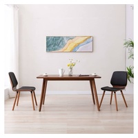 VidaXL Esszimmerstühle 2 Stk. Schwarz Kunstleder