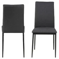 Actona Esszimmerstuhl Demina Kunstleder grau 4er Set