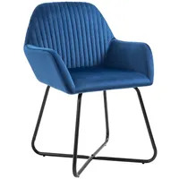VidaXL Esszimmerstühle 2 Stk. Blau Samt