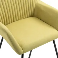 VidaXL Esszimmerstühle 4 Stk. Grün Stoff