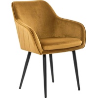 SalesFever Esszimmerstuhl | Samt Senfgelb | 381861