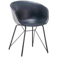 KAWOLA Stuhl DANI Esszimmerstuhl Vierfuß Kunstleder grau