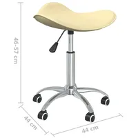 VidaXL Esszimmerstuhl Drehbar Creme Kunstleder