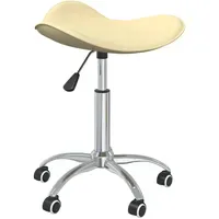 VidaXL Esszimmerstuhl Drehbar Kunstleder creme