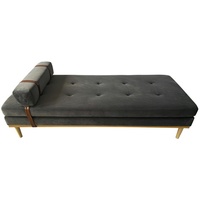 SalesFever Daybed Samt grau