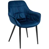 SalesFever Armlehnstuhl Samt blau