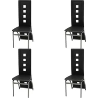 VidaXL Esszimmerstühle 4 Stk. Schwarz Kunstleder