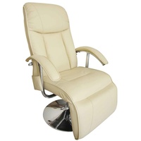 VidaXL Massagesessel Kunstleder 68 x 104 cm cremeweiß