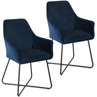 Svita Josie Dining 2er Set Esszimmerstuhl Sessel Polsterstuhl Samt