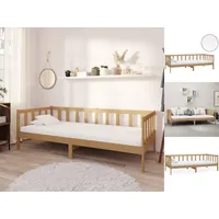 VidaXL Tagesbett mit Matratze 90x200 cm Honigbraun Massivholz Kiefer