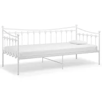 VidaXL Schlafsofa Bettgestell Weiß Metall 90x200 cm