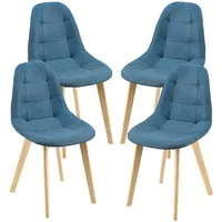 [en.casa] Esszimmerstuhl Kopparberg 4er-Set Blau