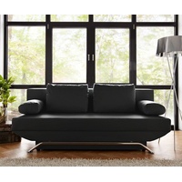 DeLife Cady 200x90 cm Schwarz mit Schlaffunktion und Bettkasten