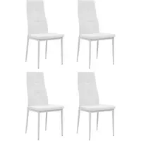VidaXL Esszimmerstuhl Kunstleder weiß 4er Set