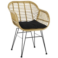 SalesFever Stuhl Höhe: 80 cm, natur/schwarz, 2 stk -