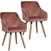 Estexo Esszimmerstuhl Küchenstuhl Stuhl 2er Set Vintage Essstuhl Stoffbezug,