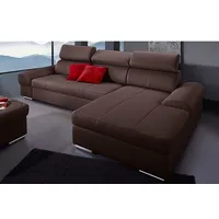 Sit&more Ecksofa Broadway, mit verstellbaren Kopfteilen, wahlweise mit Bettfunktion